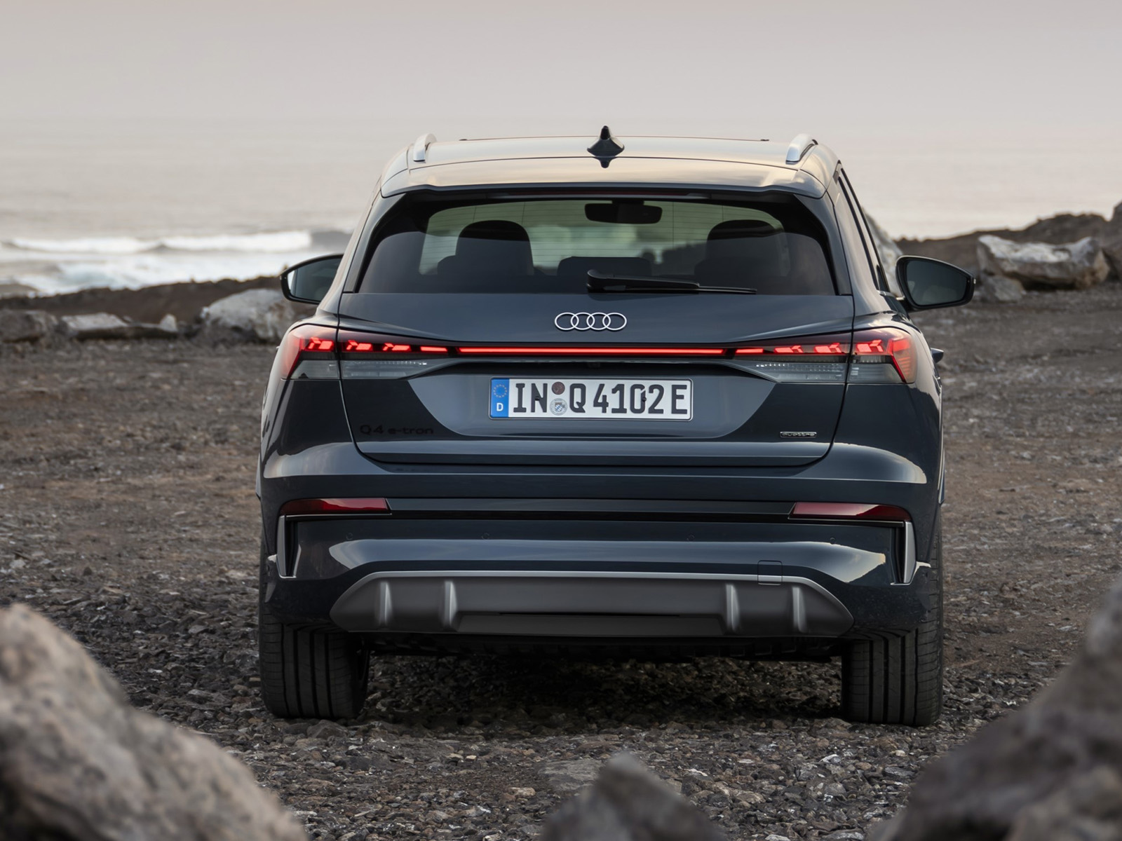 Audi Q4 e-tron Facelift 2026 Heckansicht