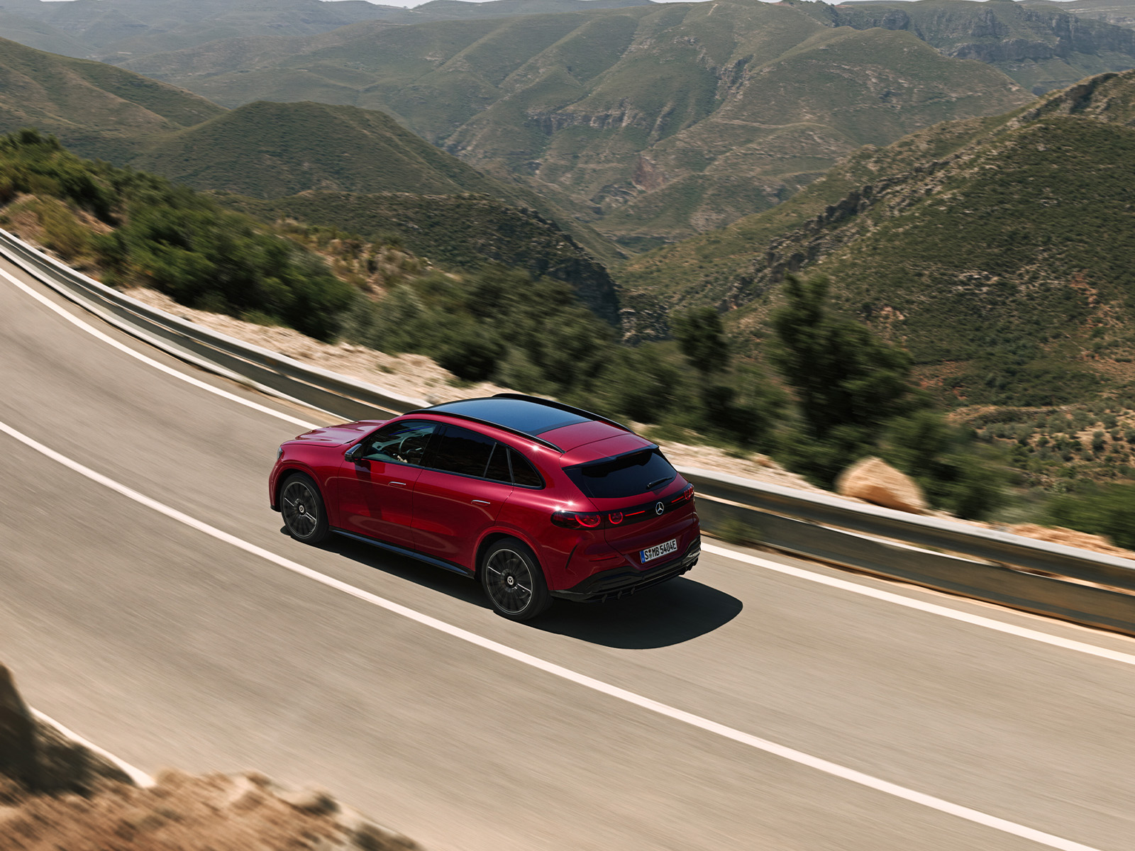 Mercedes GLC with EQ technology red