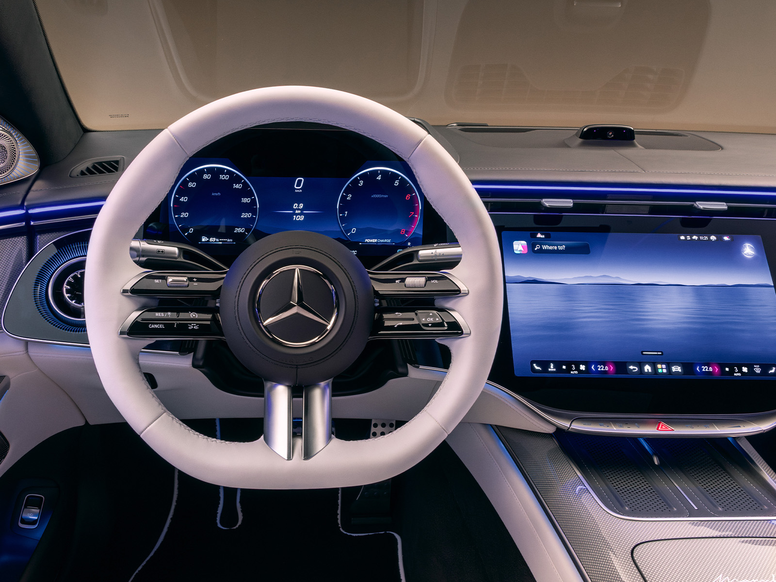 Mercedes S-Klasse Facelift 2026 Lenkrad und Cockpit