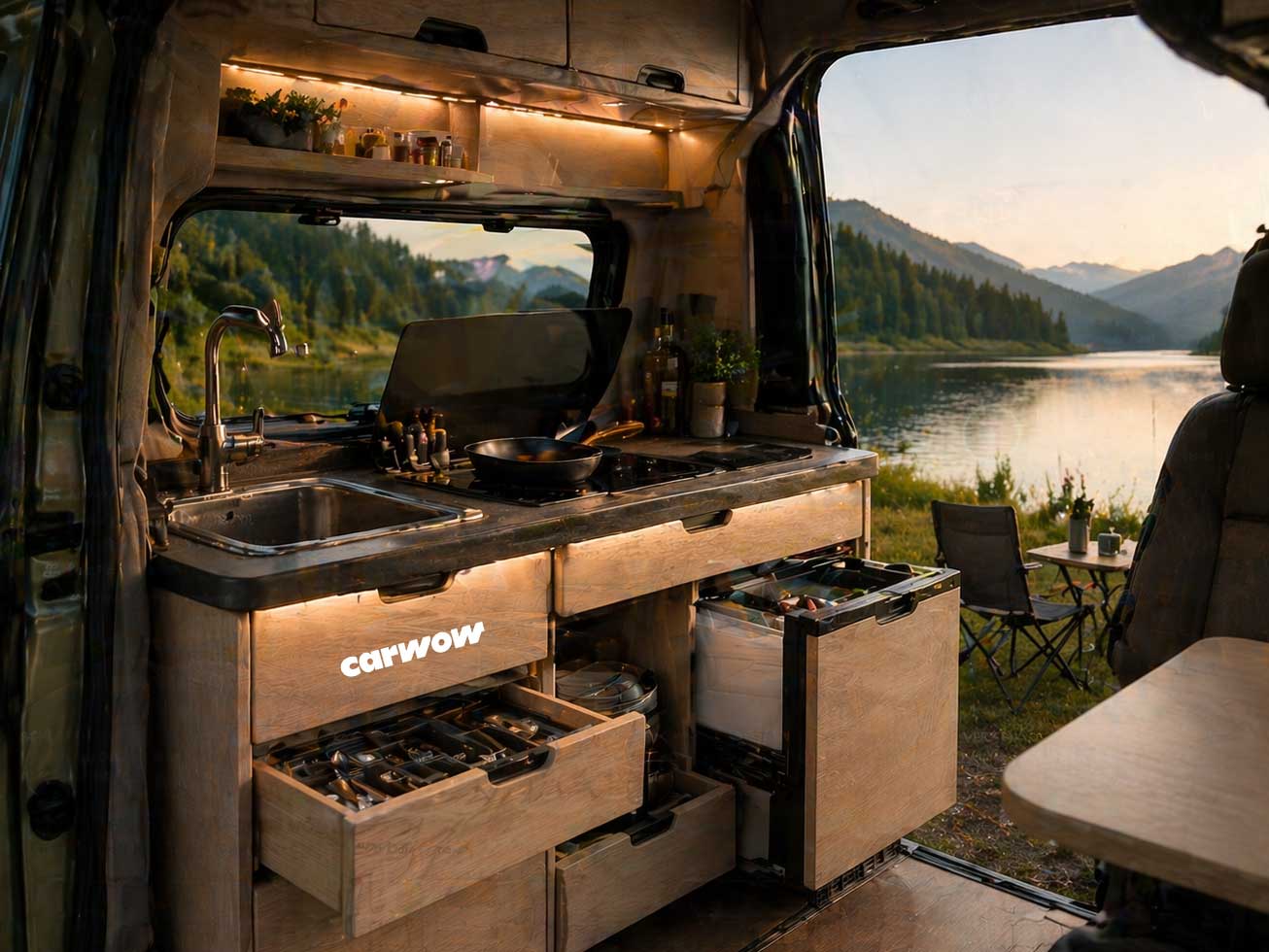 Skoda-Enyaq-Camper-Kochen