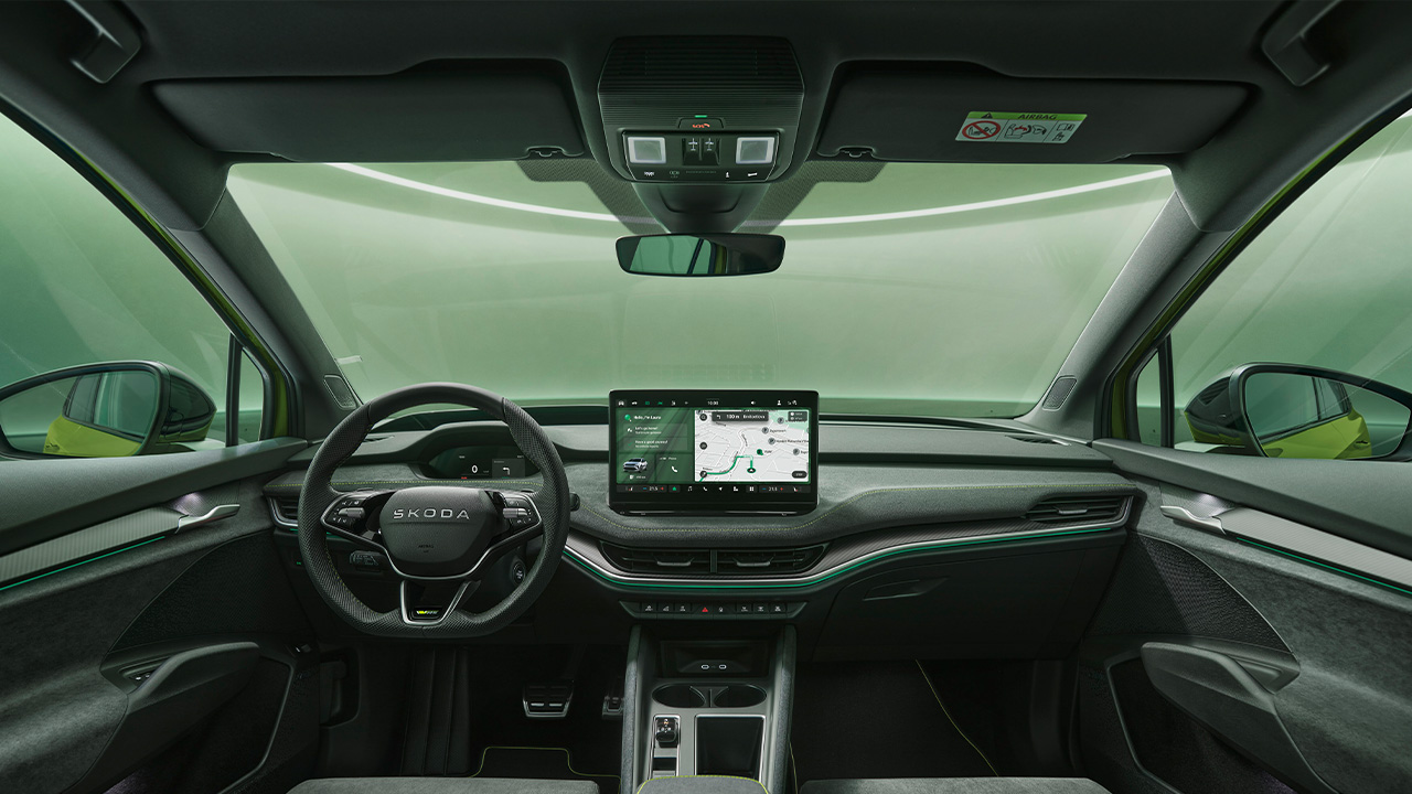 Skoda Enyaq RS Vorstellung 2025 Cockpit