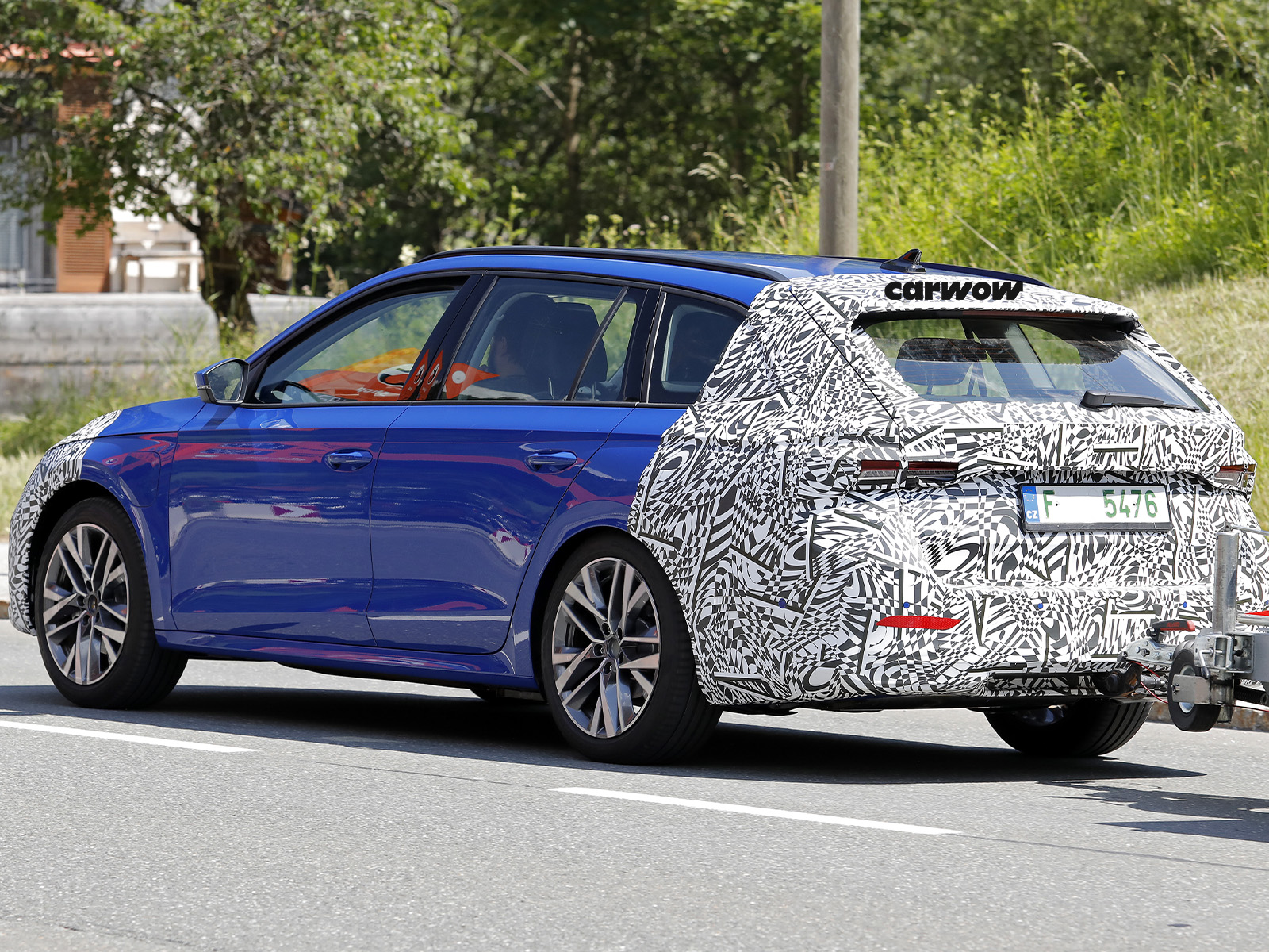 Skoda Octavia Zweites Facelift auf Testfahrt 2026 Heckansicht