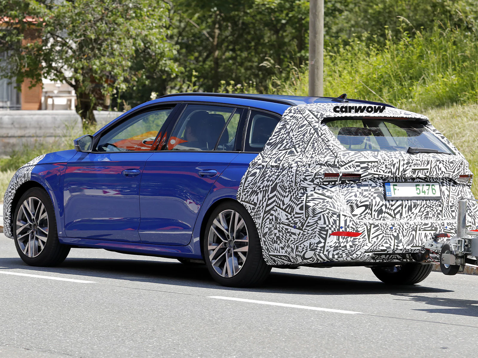 Skoda Octavia Zweites Facelift auf Testfahrt 2026 Heckansicht