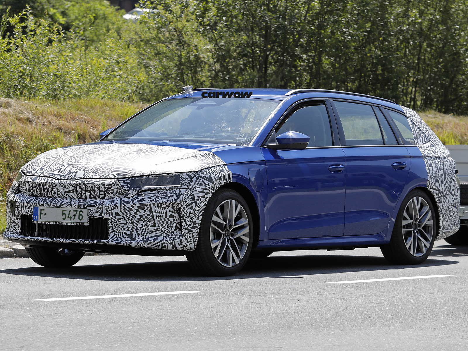 Skoda Octavia Zweites Facelift auf Testfahrt 2026 Seitenansicht