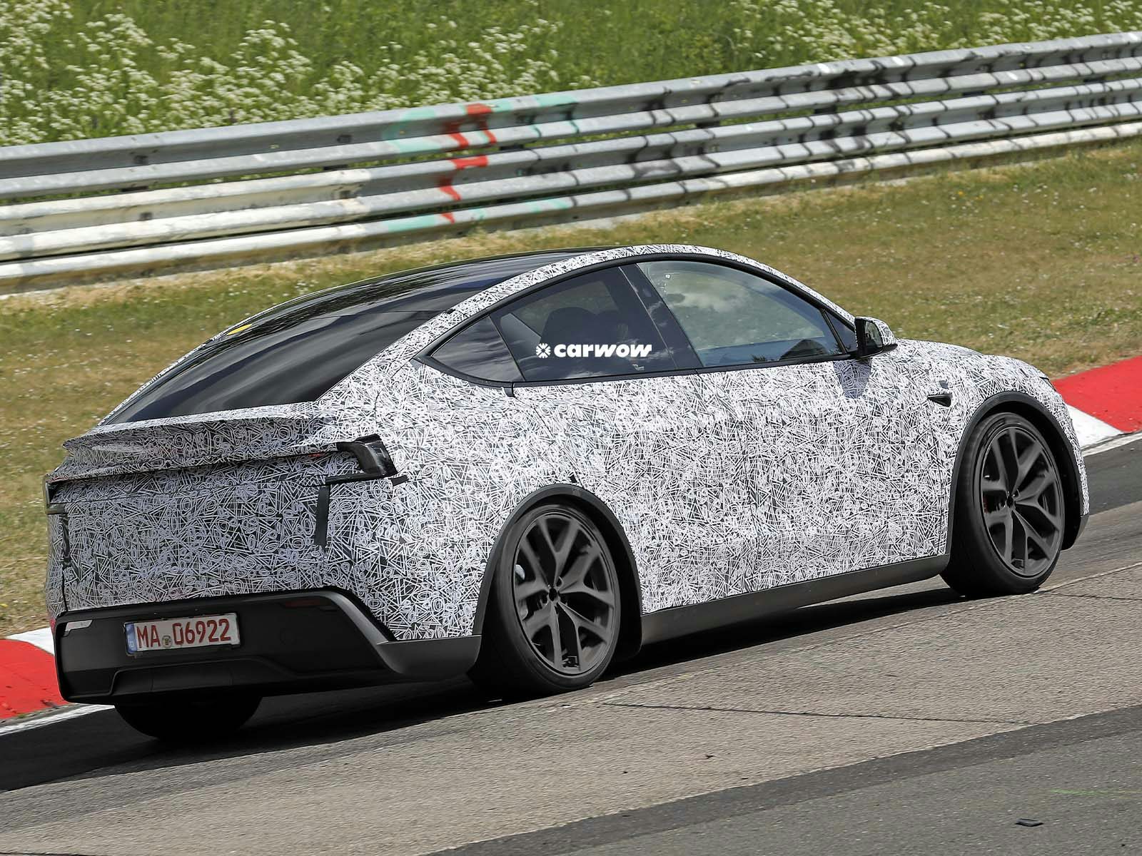 Tesla Model Y Performance Test Drive 2025 Side View