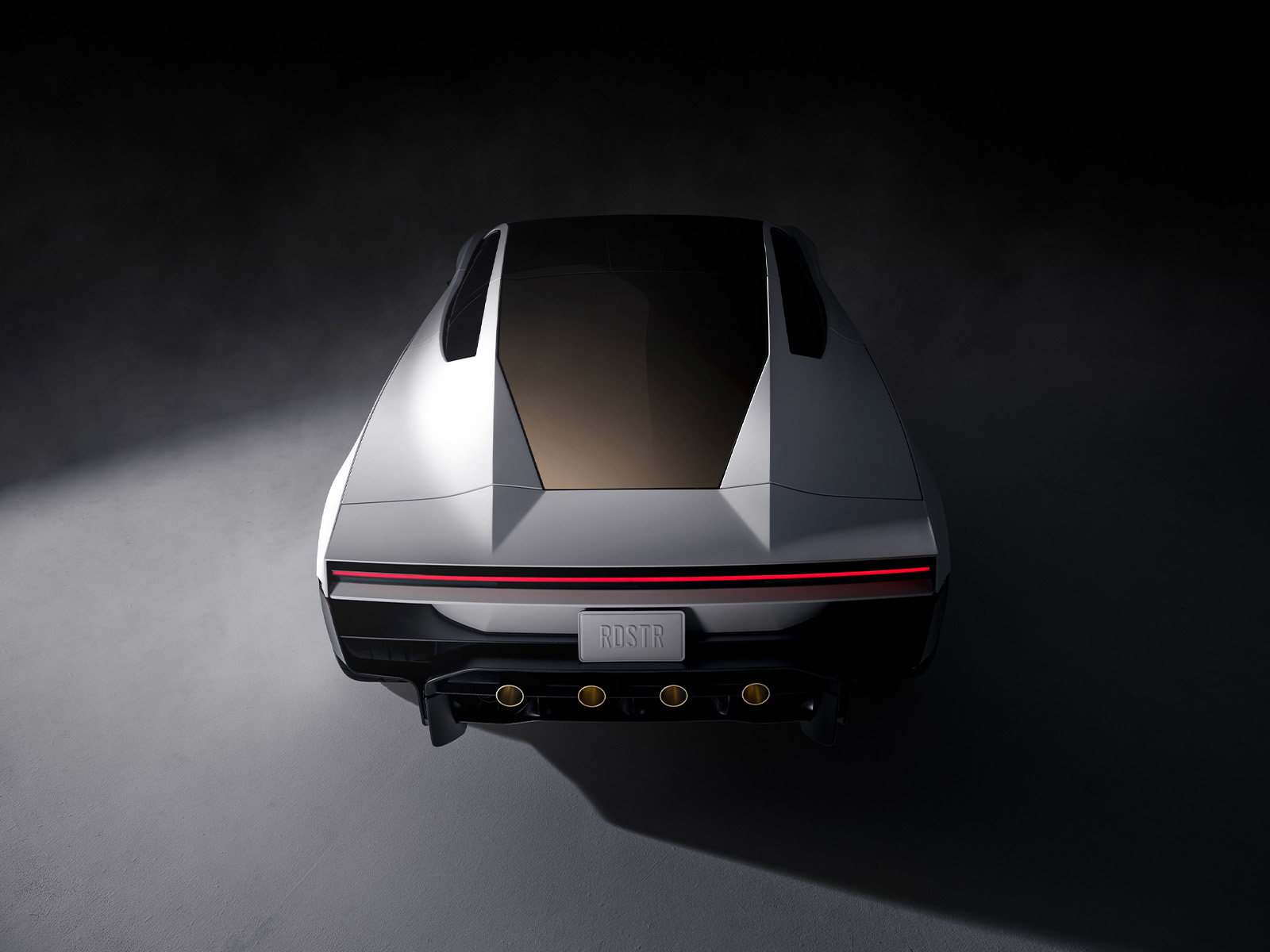 Tesla Roadster Draufsicht Heck