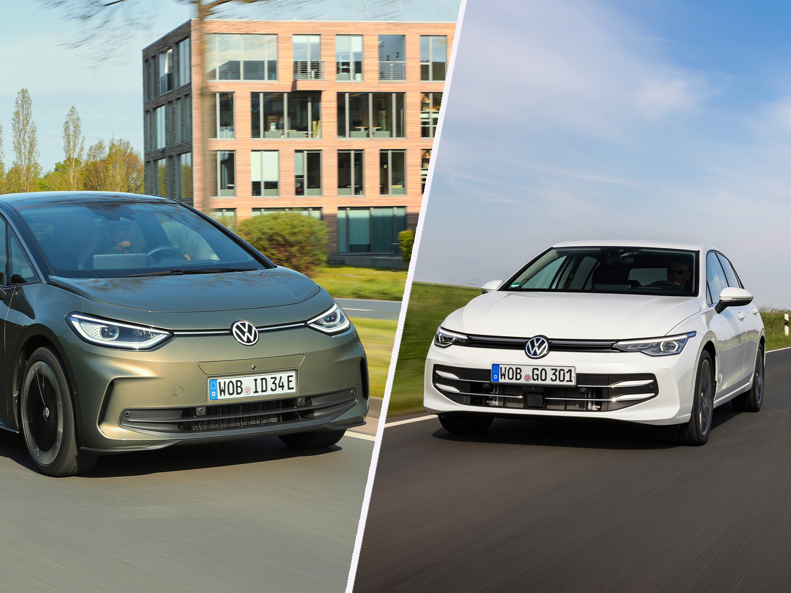 VW ID3 gegen VW Golf