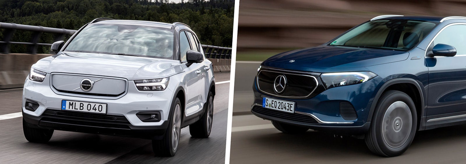Volvo XC40 Recharge Pure Electric vs Mercedes EQA 2021